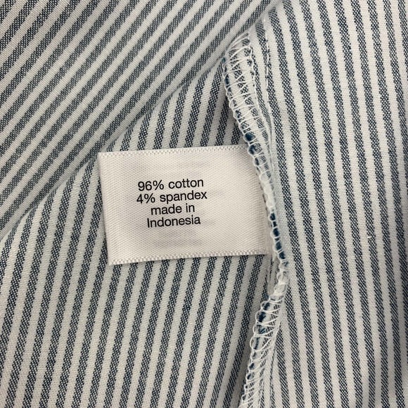 Lane Bryant Outlet Shirt Size 22 Striped Long Sleeve Button Up Collared Stretch - Picture 7 of 8